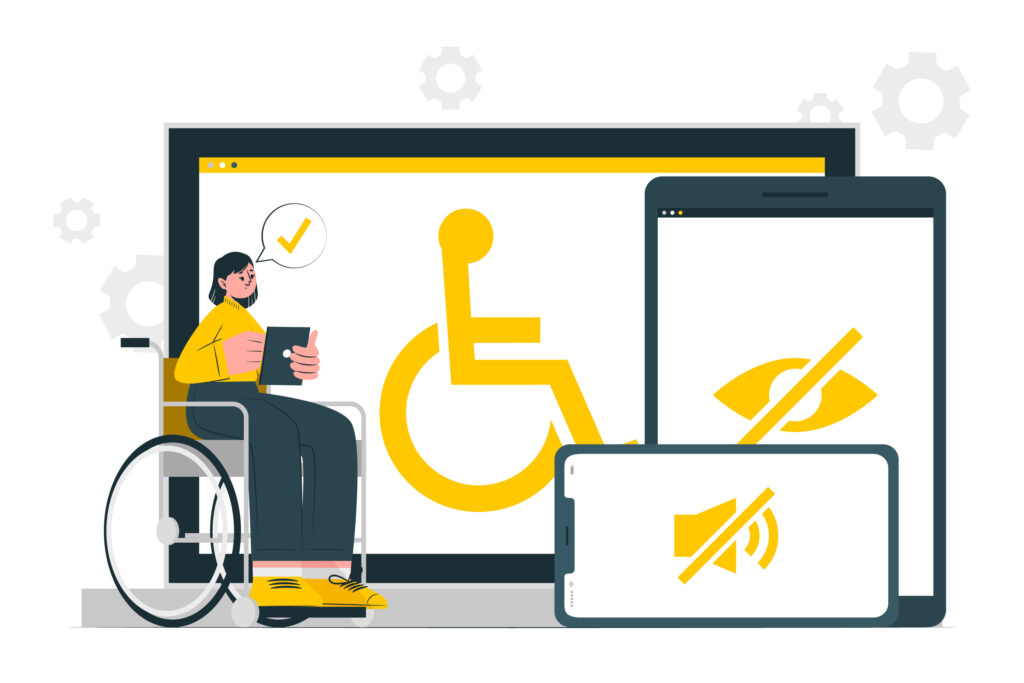 accessibilité numérique mal voyant, sourd handicap physique ,menatl
